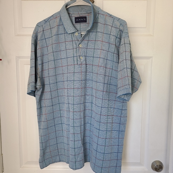 (173) Gant Men's Classic Short Sleeve Three Button Polo Shirt,Size: XXX, Blue - Picture 4 of 10